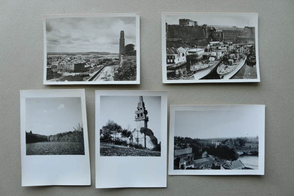 5x Foto Brest 1930-1945 Kloster Architektur Hafen Kriegsschiff Eisenbahn Frankreich France 29 Finistere